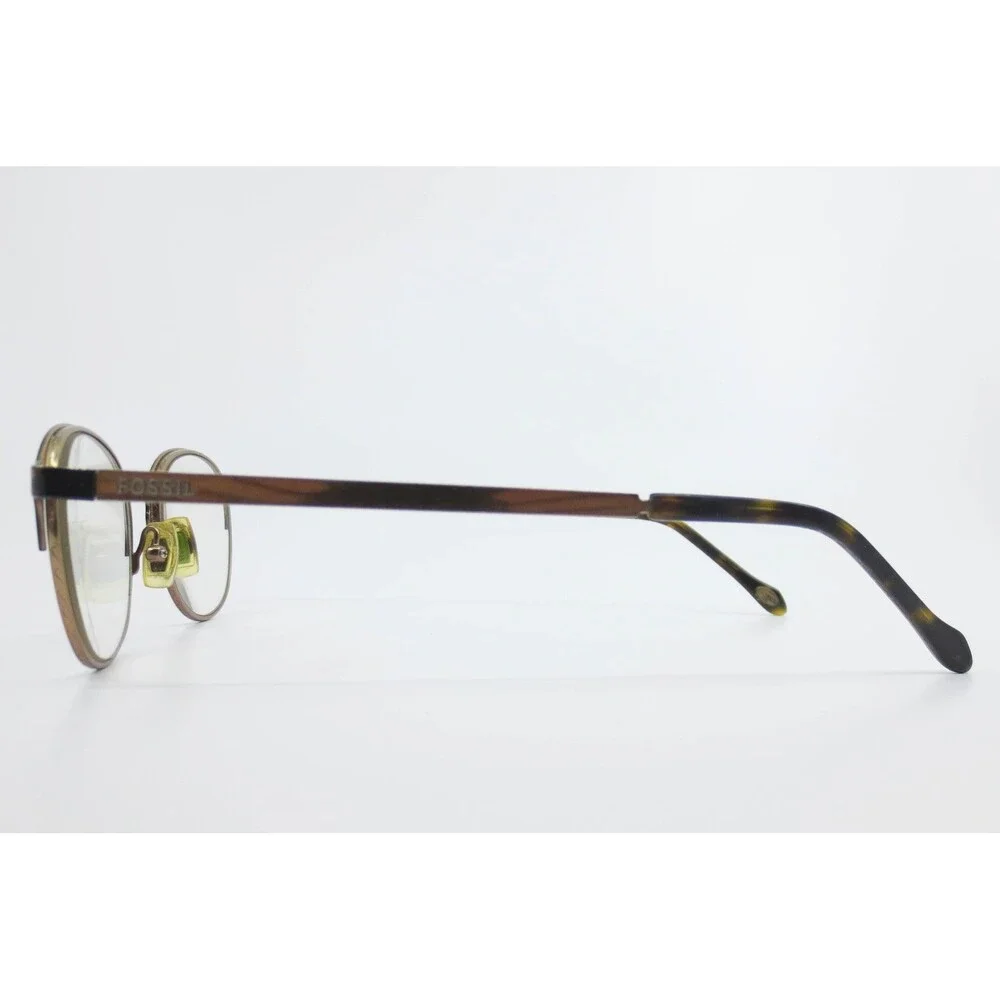 Fossil Sully DC7 Tortoise Bronze Round Eyeglass Frames 46-18-145 38508
